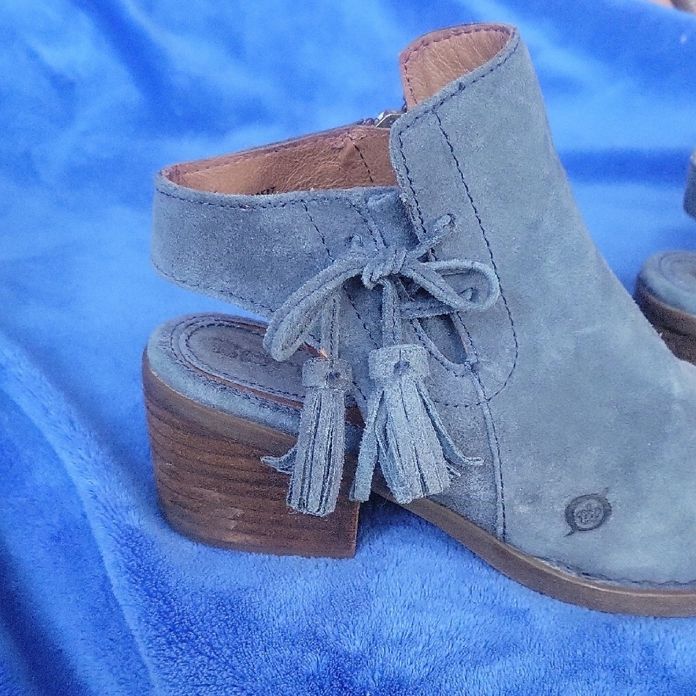 Born Blue Suede Ankle Booties - Picture 4 of 11